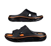 Sommer-Massage-Hausschuhe for Herren | Indoor Outdoor Sandalen Strand Männer Freizeitschuhe Weiche Slides Flip-Flops Frauen Zuhause(Black orange,42-43)