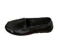 Sommer Orthopädische Schuhe Damen Atmungsaktive Loafer Elegant Slip on Sneaker Breite Weiche Turnschuhe Leder Flache Ballerina Lässig Bequeme Running Shoes Women Barfußschuhe (Black, 36)