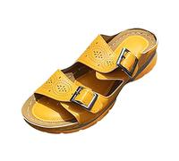 Sommer Sandaletten Damen Keilabsatz Sandalen Damen Sommer Elegante Bohemian Pantoletten Fußkorrektur Sandale Frauen Orthopädische Sandalen Sommerschuhe Sandaletten Damen Blockabsatz