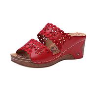 Sommer Sandaletten Damen Keilabsatz Sandalen Strandsandalen Blumen Sommerschuhe Strand Strandschuhe Slide Orthopädische Sandalen Sommerschuhe Damen Sandalen Bequem