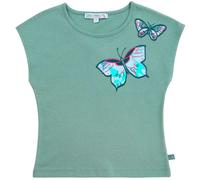 Sommer Shirt Schmetterling-Aufnäher petrol 86/92