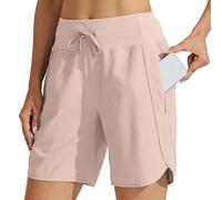 Sommer Shorts für Damen High Waist Kurze Hose mit Umgeschlagenem Saum Casual Strandhose Weites Bein Gummibund Tunnelzug Vielseitige Basic Hose Stoffhose Kurz für Heiße Tage Relaxed Fit Modern