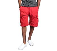 Sommer Shorts Herren Cargo Kurze Hosen Stretch Baumwolle Große Größen Leicht Bermuda Shorts Chino Kurze Hose Stoffshorts Sport Relaxed Fit Wanderer Camping Funktionshose mit Multi Taschen