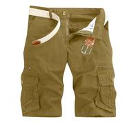 Sommer Shorts Herren Stretch Cargohose Sport Relaxed Fit Shorts GroßE GrößEn Wanderhose Cargo Bermuda Hosen Sommer LäSsig Kurze Hose Outdoor Camping Funktionshose Mit Taschen Lockere Sommerhose