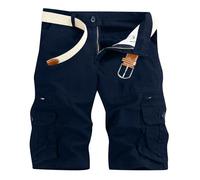 Sommer Shorts Herren Stretch Cargohose Sport Relaxed Fit Shorts GroßE GrößEn Wanderhose Cargo Bermuda Hosen Sommer LäSsig Kurze Hose Outdoor Camping Funktionshose Mit Taschen Lockere Sommerhose