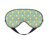 Sommer Shrimps Bier Schlafmaske, Augenmasken für Schlaf Doppelseitige Schlafmasken für Damen Herren, Verdunkelung Augenabdeckungen zum Schlafen, Reisen