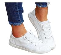 Sommer Sneaker Damen - Bequeme Schuhe Luftpolster Fersensporn Lässige Breite Fuß Walkingschuhe Laufschuhe Outdoor Sportschuhe Tennisschuhe Weite H Leicht Shoes Straßenlaufschuhe Weiß 39