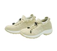 Sommer Sneaker Damen Slip on Plateau Orthopädische Schuhe Damen Weite Sport Bequeme Barfußschuhe Women Breite Füße Turnschuhe Leicht Barfuss Laufschuhe Elegant Sportschuhe (Beige, 43)