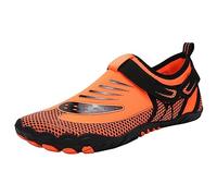 Sommer Sneaker Herren, Herren Schuhe Elegant, Sommer Wasserschuhe Männer Frauen schnell trocknende Schuhe Wandern Schwimm- Tauchschuhe Tracing Schuhe atmungsaktiv einfarbig lässig (Orange 42)