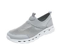 Sommer Sneaker Herren - Trekking Schuhe Herren, Paar Sportschuhe Frühling Sommer Muster Mode einfache Mesh atmungsaktive Bequeme leichte Freizeitschuhe (Grey 43)