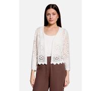 Strickjacke BETTY BARCLAY "Damen mit 3/4 Arm", Damen, Gr. 38, rohweiß, Strick, Obermaterial: 90% Polyacryl, 5% Polyester, 5% Polyester, gerade normal, V-Ausschnitt, Strickjacken Strickjacke (64429137-