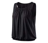 Sommer Top luftig für Damen weites Trägertop mit Gummibund ärmelloses Shirt