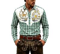 Sommerhemd Herren Langarm, Festliches Button-Down-Hemd mit Kragen, langärmelig, für Feierlichkeiten Anlässe