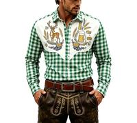 Sommerhemd Herren Langarm, Festliches Button-Down-Hemd mit Kragen, langärmelig, für Feierlichkeiten Anlässe