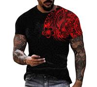 Sommerhemden für Herren Hawaiihemd Herren Kurzarm Sommerhemd Hawaii Print Leinenhemd Funky Look für Karneval Party Herrenblousons Shirts Herren Slim Fit