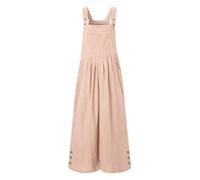Sommerhose Damen Leicht Große Größen - Overall Damen Sommer Lang Jumpsuit-Leinen Latzhosen Ärmellos Trägerhose Elegant Jogginganzug Leicht Einteiler Shorts Weite Hose Arbeitshose Lässig Playsuit