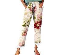 Sommerhose Damen Leicht, Leinenhose Damen Sommer Große Größen, Bequeme Freizeithose Lang Linen Pants High Waist Stoffhose Leinen Hosen Sale Damenbekleidung Wanderhose Damen Sale Sale Damen Bekleidung