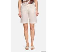 Stoffhose BETTY BARCLAY "Damen mit Eingrifftaschen", Damen, Gr. 38, Normalgrößen, rohweiß, Obermaterial: 97% Baumwolle, 3% Elasthan, Basic, straight fit kurz, Hosen Stoffhose (23139241-38) rohweiß