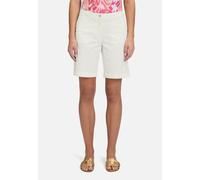 Stoffhose BETTY BARCLAY "Betty Barclay Sommerhose mit Eingrifftaschen", Damen, Gr. 42, Normalgrößen, weiß (rohweiß), Obermaterial: 97% Baumwolle, 3% Elasthan., Basic, relaxed fit kurz, Hosen, Taschen 