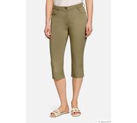 Stoffhose BETTY BARCLAY "Damen Slim Fit", Damen, Gr. 38, Normalgrößen, grün (soft olive), Obermaterial: 97% Baumwolle, 3% Elasthan, Basic, slim fit 3/4-Länge, Hosen Stoffhose (32839513-38) soft olive