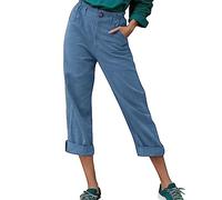 Sommerhosen Damen Leicht und Luftig Esprit Damen Leinenhose Freizeithose Damen Lang mit Taschen Stoffhose Weites Bein High Waist Damen