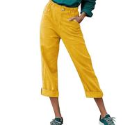 Sommerhosen Damen Leicht und Luftig Esprit Damen Leinenhose Freizeithose Damen Lang mit Taschen Stoffhose Weites Bein High Waist Damen