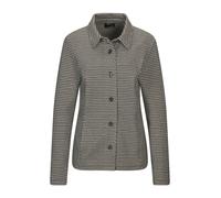 Sommerjacke GOLDNER "Kurzgröße Lässige Baumwolljacke, Pepitamuster", Damen, Gr. 25, grau (grau, gemustert), Obermaterial: 45% Baumwolle CO. 36% Polyester PES. 16% Viskose CV. 3% Elasthan EL., Jacken,