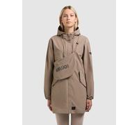 Sommerjacke KHUJO "AMETI", Damen, Gr. L, latte braun, Web, 100% Nylon, unifarben, regular fit hüftlang, eingesetzt elastischer Bund mit Gummizug, Jacken (98758717-L) latte braun