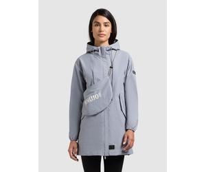 Sommerjacke KHUJO "AMETI", Damen, Gr. S, misty blau, Web, 100% Nylon, unifarben, regular fit hüftlang, eingesetzt elastischer Bund mit Gummizug, Jacken (55858143-S) misty blau