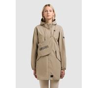 Sommerjacke KHUJO "AMETI WITH BAG", Damen, Gr. M, beige, Web, 100% Nylon, unifarben, regular fit hüftlang, eingesetzt elastischer Bund mit Gummizug, Jacken (54737618-M) beige
