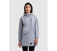 Sommerjacke KHUJO "AMETI WITH BAG", Damen, Gr. S, misty blau, Web, 100% Nylon, unifarben, regular fit hüftlang, eingesetzt elastischer Bund mit Gummizug, Jacken (55858143-S) misty blau