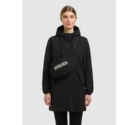 Sommerjacke KHUJO "AMETI WITH BAG", Damen, Gr. XS, schwarz, Web, 100% Nylon, unifarben, regular fit hüftlang, eingesetzt elastischer Bund mit Gummizug, Jacken (89111663-XS) schwarz