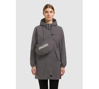Sommerjacke KHUJO "AMETI WITH BAG", Damen, Gr. XS, slate grau, Web, 100% Nylon, unifarben, regular fit hüftlang, eingesetzt elastischer Bund mit Gummizug, Jacken (48969166-XS) slate grau