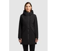 Sommerjacke KHUJO "EIZA", Damen, Gr. XL, schwarz, 100% Polyester, leicht glänzend, regular fit hüftlang, eingesetzt angesetztes Bündchen mit Daumenlöchern, Jacken (46501901-XL) schwarz