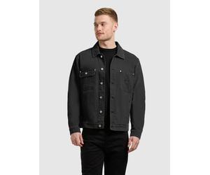 Sommerjacke KHUJO "RONNY", Herren, Gr. L, schwarz, Canvas, 100% Baumwolle, regular fit hüftlang, mit Knöpfen, Jacken (92535958-L) schwarz