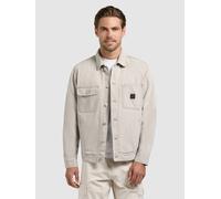 Sommerjacke KHUJO "RONNY", Herren, Gr. S, greige, Canvas, 100% Baumwolle, regular fit, mit Knöpfen, Jacken (16993939-S) greige