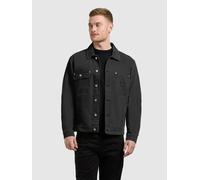 Sommerjacke KHUJO "RONNY", Herren, Gr. XXL, schwarz, Canvas, 100% Baumwolle, regular fit hüftlang, mit Knöpfen, Jacken (92535958-XXL) schwarz