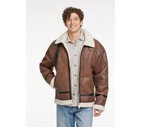 Sommerjacke LINDBERGH "Freizeitjacke Oversize Fit", Herren, Gr. S, braun, Obermaterial: 100% Polyester, Jacken (51403061-S) braun
