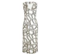 Sommerkleid ALBA MODA "Kleid Kleid", Damen, Gr. 38, N + K Gr, weiß (ecru, oliv), Obermaterial: 95% Polyester PES. 5% Elasthan EL., Kleider Sommerkleid (51699905-38) ecru, oliv