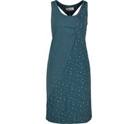 Sommerkleid ALIFE & KICKIN, Damen, Gr. XS, Normalgrößen, blau (tidal teal melange), 65% Baumwolle, 35% Polyester, Rundhals, Kleider Sommerkleid (34155403-XS) tidal teal melange