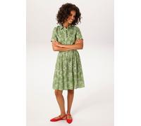 Sommerkleid ANISTON CASUAL, Damen, Gr. 36, N-Gr, grün (grün, wollweiß), Web, Obermaterial: 100% Viskose, bedruckt, gemustert, figurumspielend knieumspielend, Kleider Sommerkleid, mit fantasievollem, g