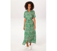 Sommerkleid ANISTON CASUAL, Damen, Gr. 36, N-Gr, grün (smaragdgrün, wollweiß), Web, Obermaterial: 100% Viskose, bedruckt, geblümt, gemustert, figurumspielend lang, Kleider Sommerkleid, mit Ornamenten