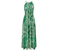 Sommerkleid ANISTON CASUAL, Damen, Gr. 40, N-Gr, grün (grün, hellbeige), Web, Obermaterial: 100% Viskose, bedruckt, geblümt, figurumspielend knöchellang, Rundhals, Kleider Sommerkleid, mit extravagant