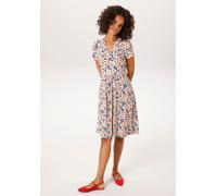 Sommerkleid ANISTON CASUAL, Damen, Gr. 40, N-Gr, wollweiß, jeansblau, rot, marine, Single Jersey, Obermaterial: 95% Viskose, 5% Elasthan, bedruckt, geblümt, figurumspielend kniefrei, V-Ausschnitt, Kle
