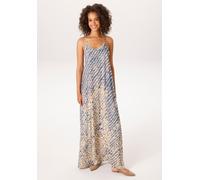 Sommerkleid ANISTON CASUAL, Damen, Gr. 44, N-Gr, blau, vanille, Web, Obermaterial: 100% Viskose, bedruckt, lässig geschnitten knöchellang, Kleider Sommerkleid, mit Batikmuster im Farbverlauf - NEUE KO