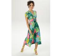 Sommerkleid ANISTON CASUAL, Damen, Gr. 44, N-Gr, bunt (hellgrün, apfelgrün, jade, dunkelgrün, jeansblau, hellblau, pink, lila, neongelb, schwarz, weiß, hellorange), Single Jersey, Obermaterial: 95% Vi