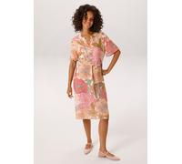 Sommerkleid ANISTON CASUAL, Damen, Gr. 48, N-Gr, creme, pink, rosa, türkis, grün, orange, gelb, braun, blau, Web, Obermaterial: 100% Viskose, bedruckt, geblümt, lässig geschnitten kniebedeckend, V-Aus