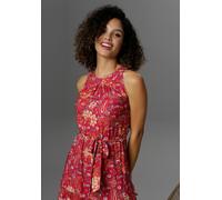 Sommerkleid ANISTON CASUAL, Damen, Gr. 48, N-Gr, rot (rot, orange, sand, weiß, helltürkis, beere, braun, smaragd), Web, Obermaterial: 100% Viskose, bedruckt, geblümt, figurumspielend knöchellang, Rund