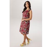 Sommerkleid ANISTON SELECTED, Damen, Gr. 44, N-Gr, bordaux, braun, hellblau, sanftes weiß, Web, Obermaterial: 100% Baumwolle, bedruckt, geblümt, gemustert, figurumspielend knieumspielend, Rundhals, Kl