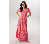 Sommerkleid ANISTON SELECTED, Damen, Gr. 48, N-Gr, weiß, neutral, Single Jersey, Obermaterial: 95% Viskose, 5% Elasthan, bedruckt, geblümt, gemustert, figurumspielend knöchellang, Rundhals, Kleider So